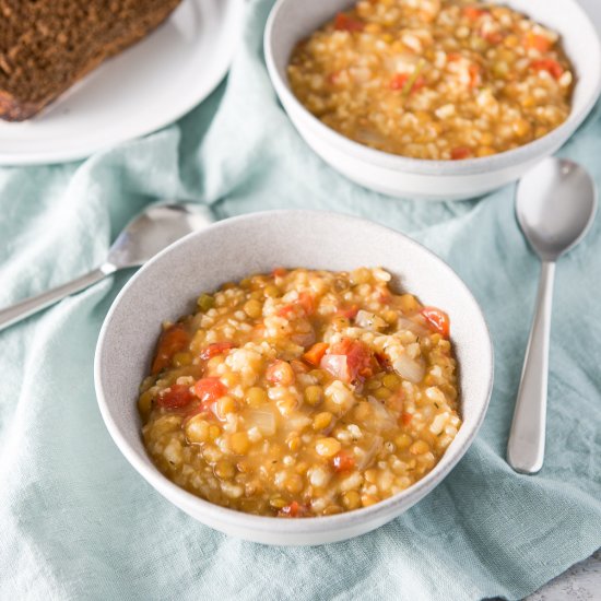 Lentil and Rice Soup