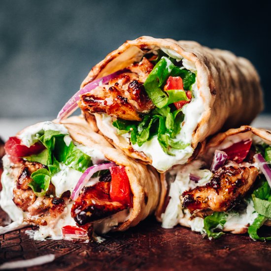 Greek Chicken Gyros