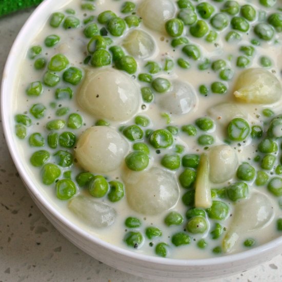 Creamed Peas and Pearl Onions