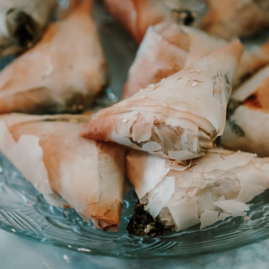 Authentic Spanakopita Triangles