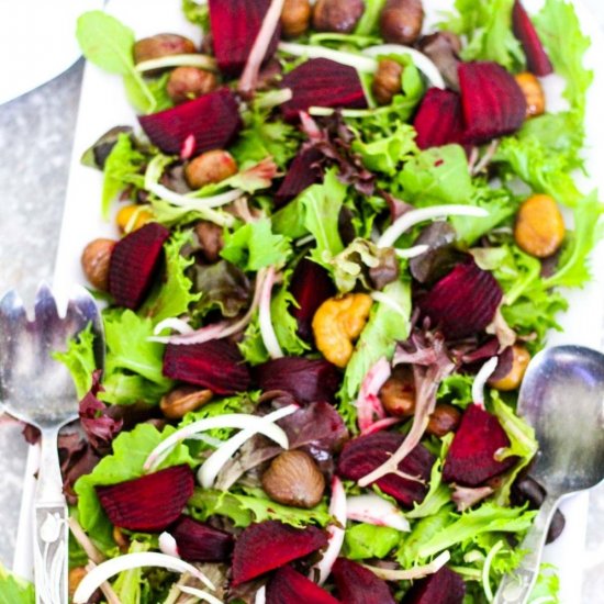 Beets, Chestnuts Salad