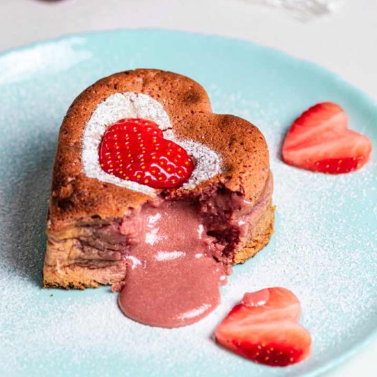 Valentine’s Pink Molten Lava Cake