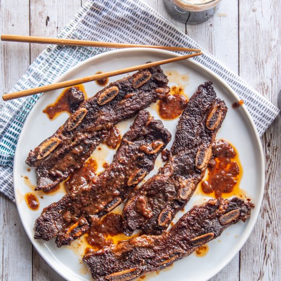 Korean Beer Glazed Short Ribs