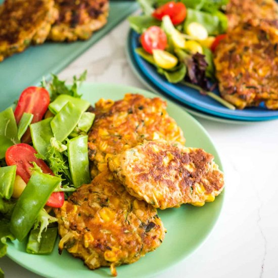 Corn and Zucchini Fritters