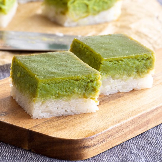 Seri Muka – Coconut Pandan Cake