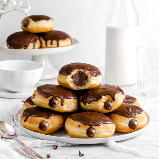 Dark Chocolate Filled Doughnuts