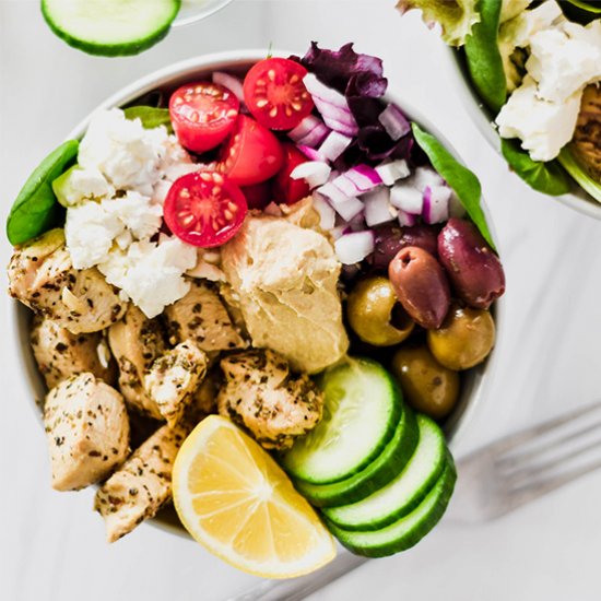 Low Carb Greek Chicken Bowls