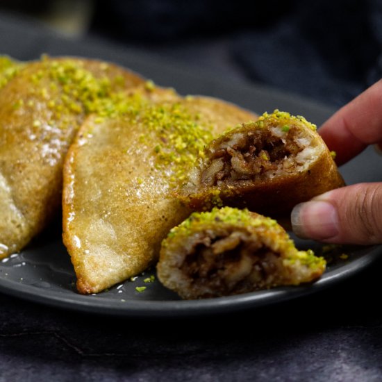 Atayef. Arabic Loaded Pancakes