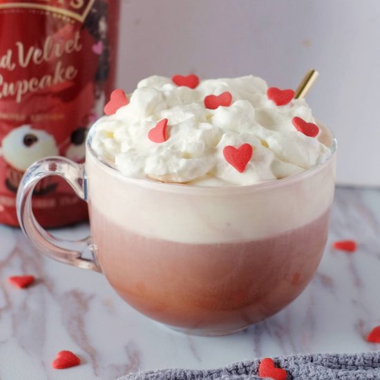 Boozy Red Velvet Cupcake Latte