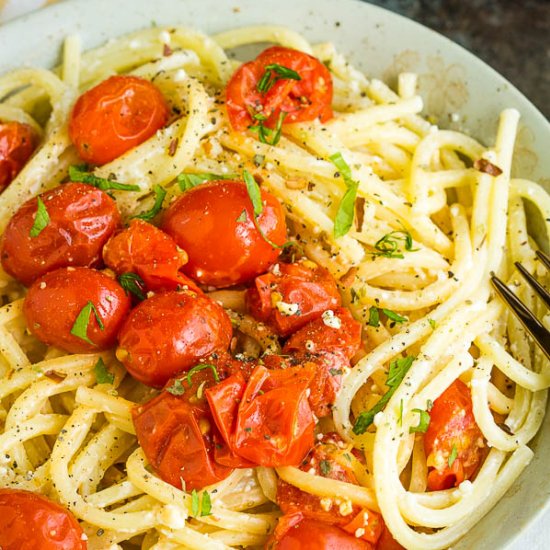 Blistered Tomato Ricotta Pasta