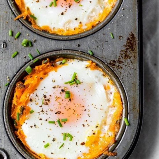 Baked Sweet Potato Egg Cups