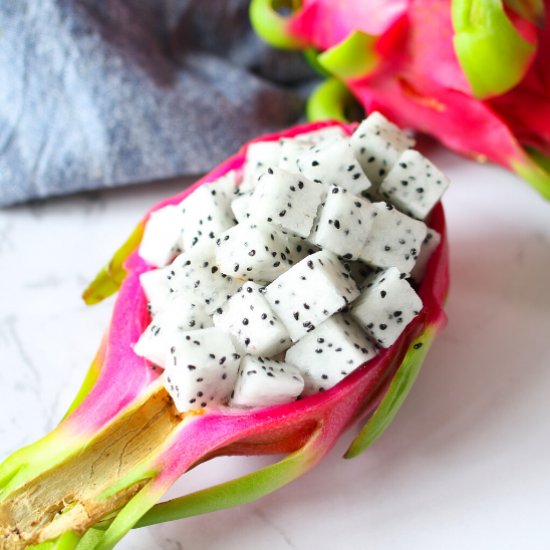 how to cut dragon fruit