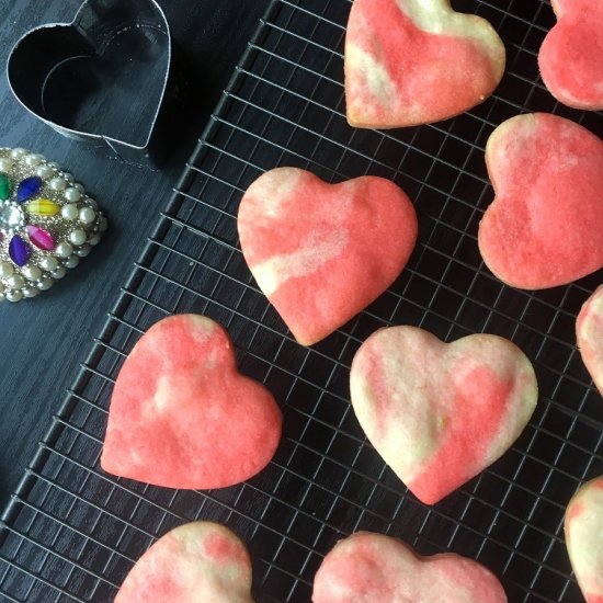 Marbled Valentine’s Day Cookies