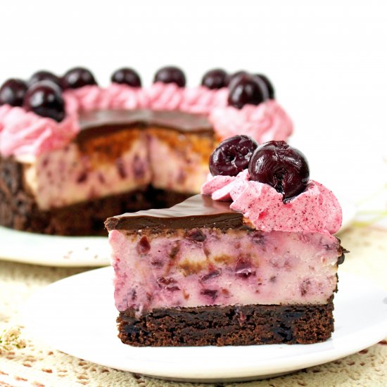 Vegan Black Forest Cheesecake