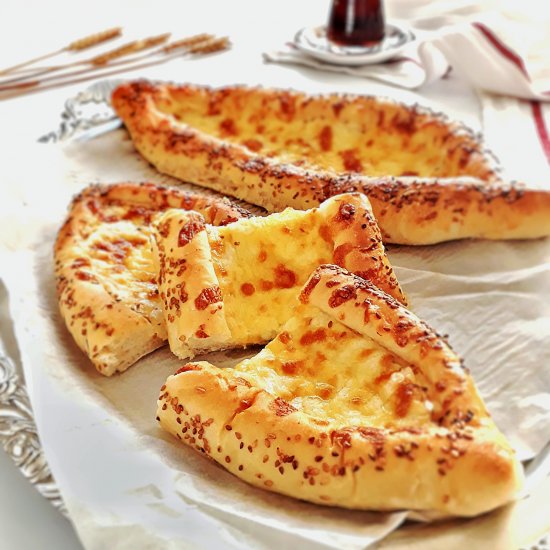 Turkish Cheesy Pide Bread