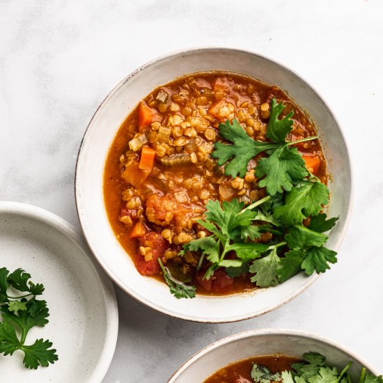 Vegan Moroccan Lentil Soup