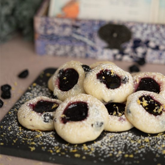 Blueberry with Blueberry Jam Cookie