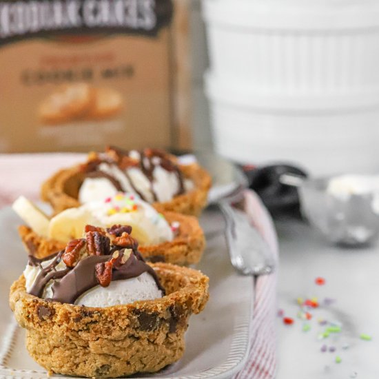 Chocolate Chip Cookie Bowls