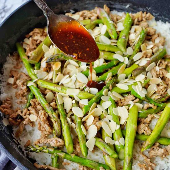 Pork with Asparagus in Oyster sauce