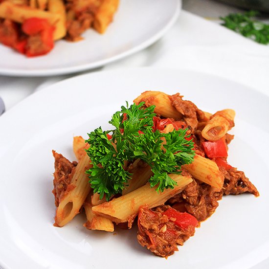 Pasta WITH BELL PEPPERS & TOMATOES