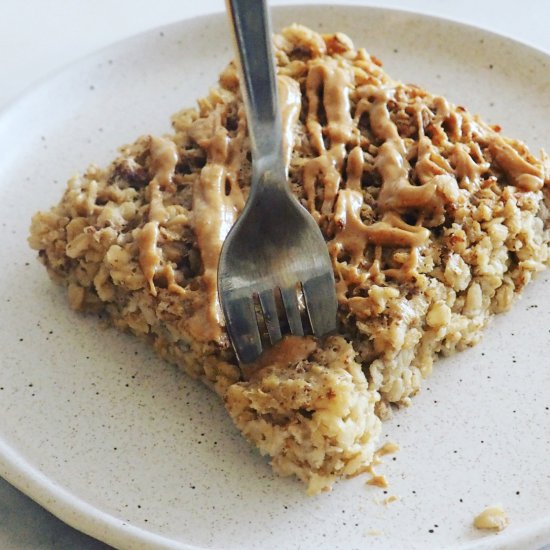 Banana Peanut Butter Oatmeal Bake