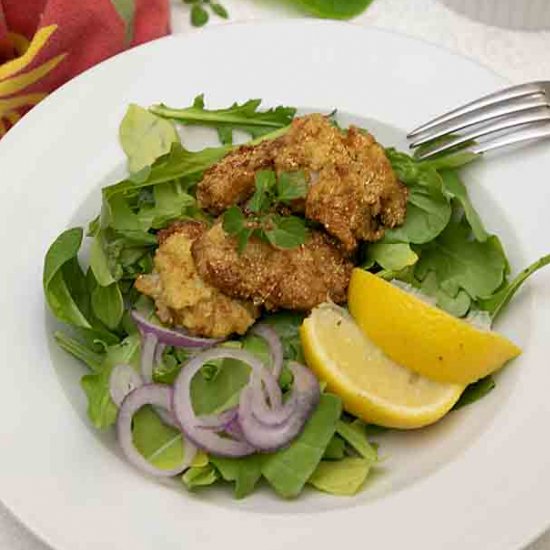 New Orleans Fried Oysterr Salad