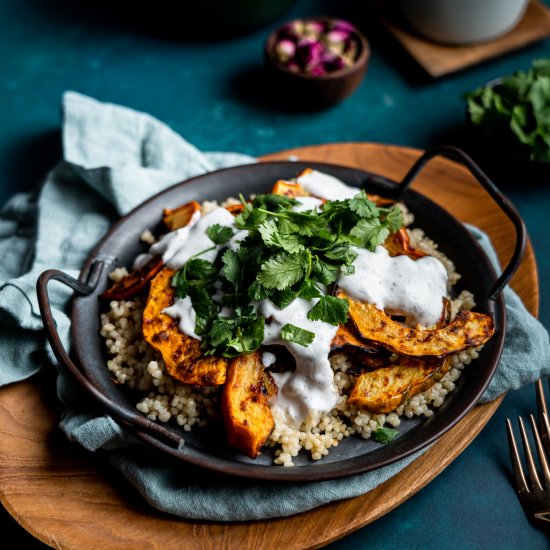 Harissa Roasted Acorn Squash