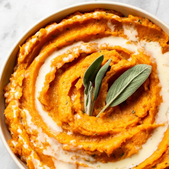 sage mashed sweet potatoes