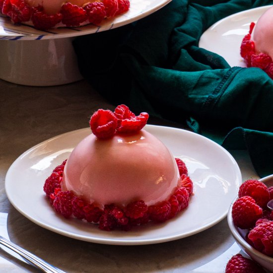 Raspberry Ricotta Mousse Cakes