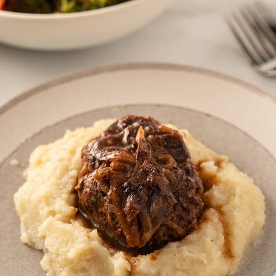 Keto Salisbury Steak with Red Wine