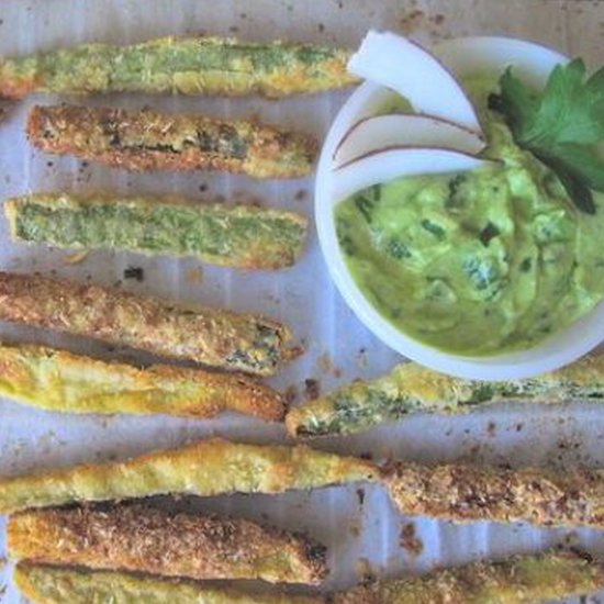 Coconut Baked Zucchini Sticks