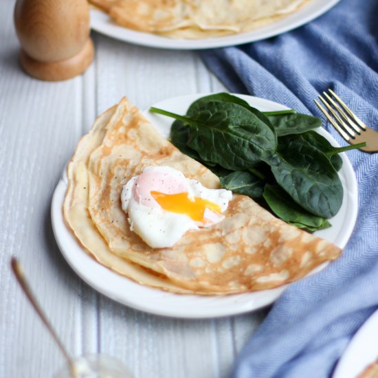 Crepes with smoked salmon