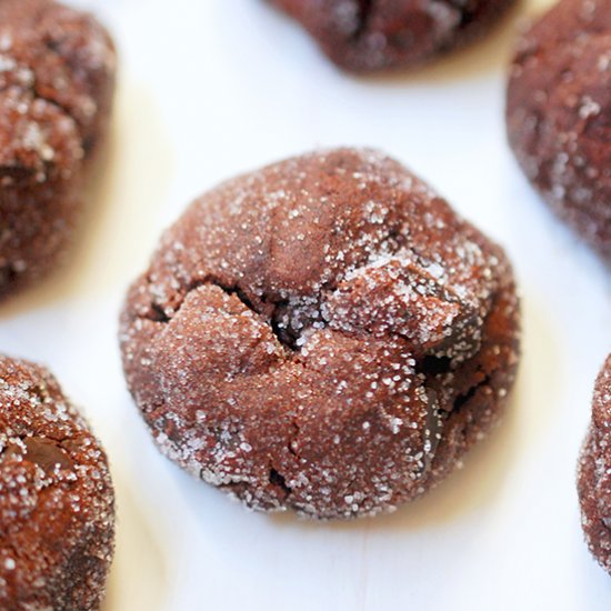 Chewy chocolate mint cookies