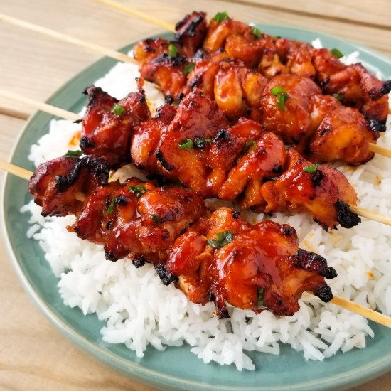 korean chicken skewers