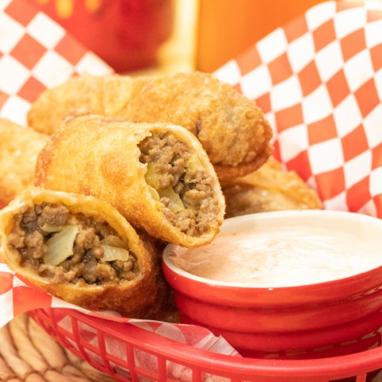 Cheeseburger Egg Rolls