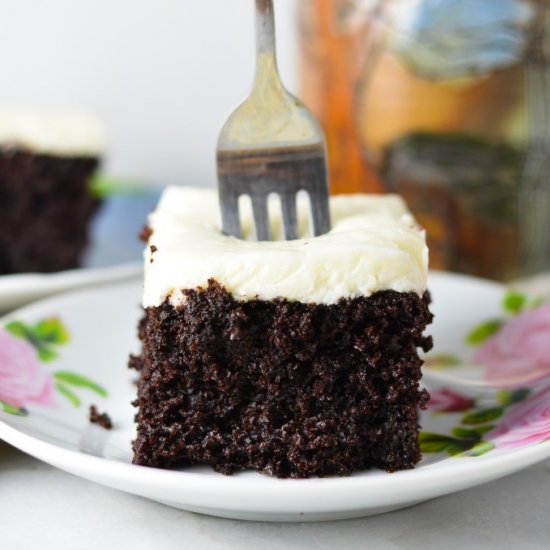 Moist Chocolate Cake with Coconut C