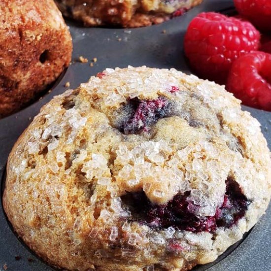 Apple and Raspberry Muffins