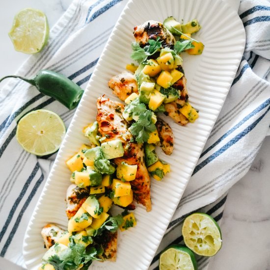 Cilantro Lime Chicken with Mango