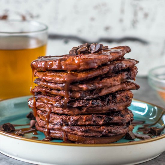 Vegan Chocolate Chips Pancakes