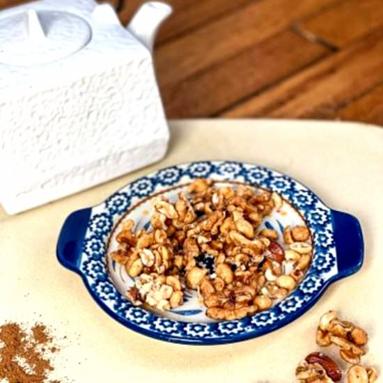 Vegan Whiskey Maple Roasted Nuts