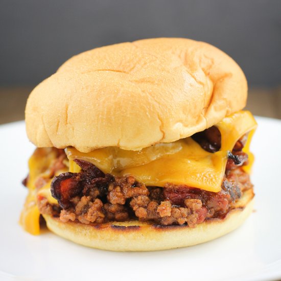 Bacon Cheddar Beer Sloppy Joes