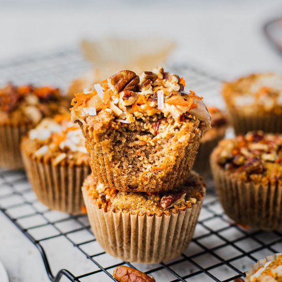 Healthy Carrot Cake Muffins