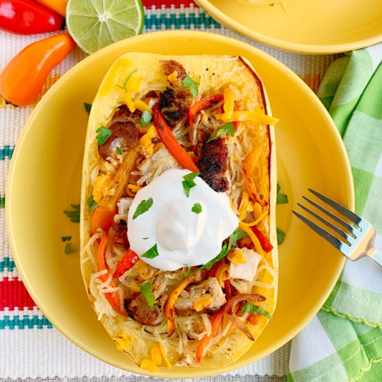 Chicken Fajita Spaghetti Squash