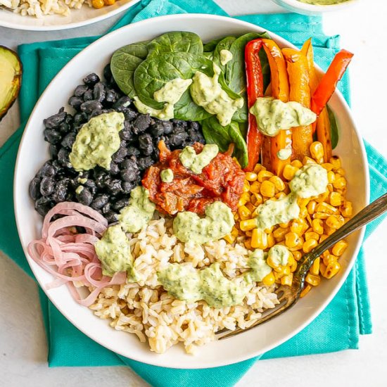 Bean and rice bowls