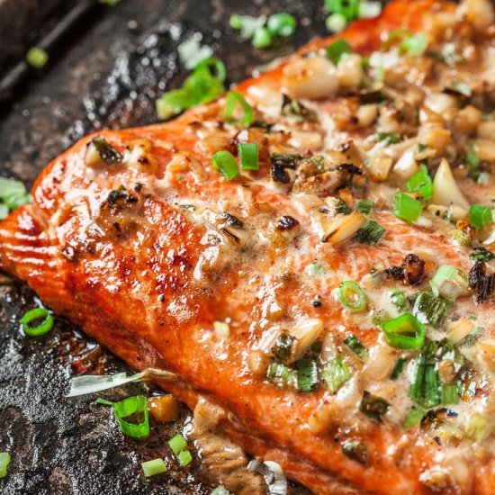 Baked Salmon with Ginger Soy Marina