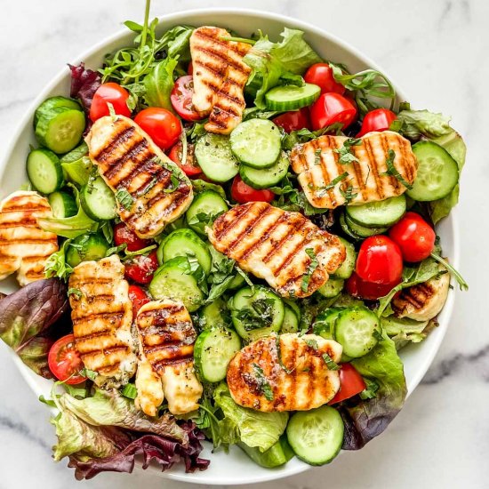 Grilled Halloumi Salad