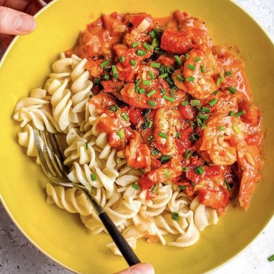 Shrimp in Tomato Cream Sauce