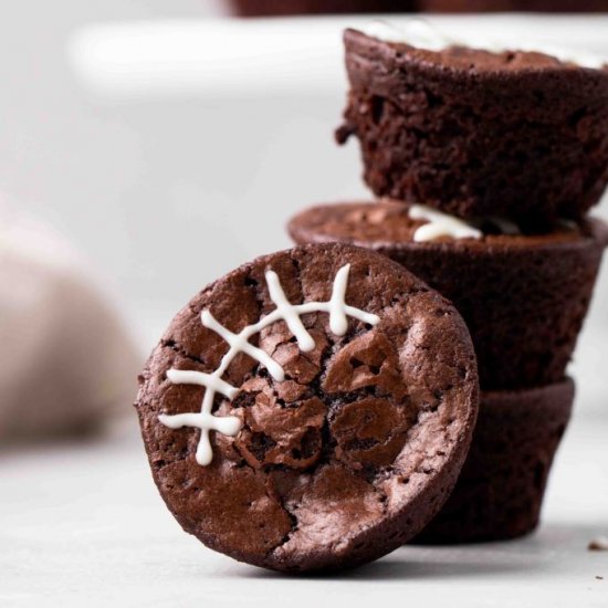 Football brownie bites