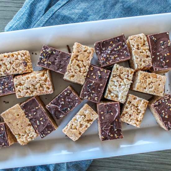 chocolate sesame crispy treats