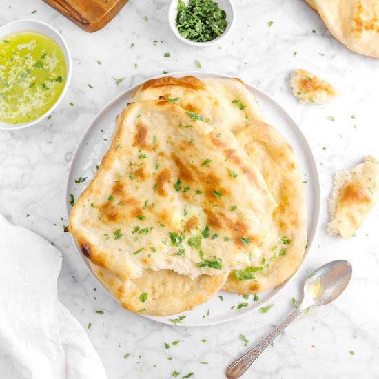 Homemade Naan with Garlic Butter